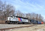 NJT GP40PH-2 # 4104 and C&D GP38-2 # 2006 lead the train through Wharton-I took this picture behind Juntila Bumpers 